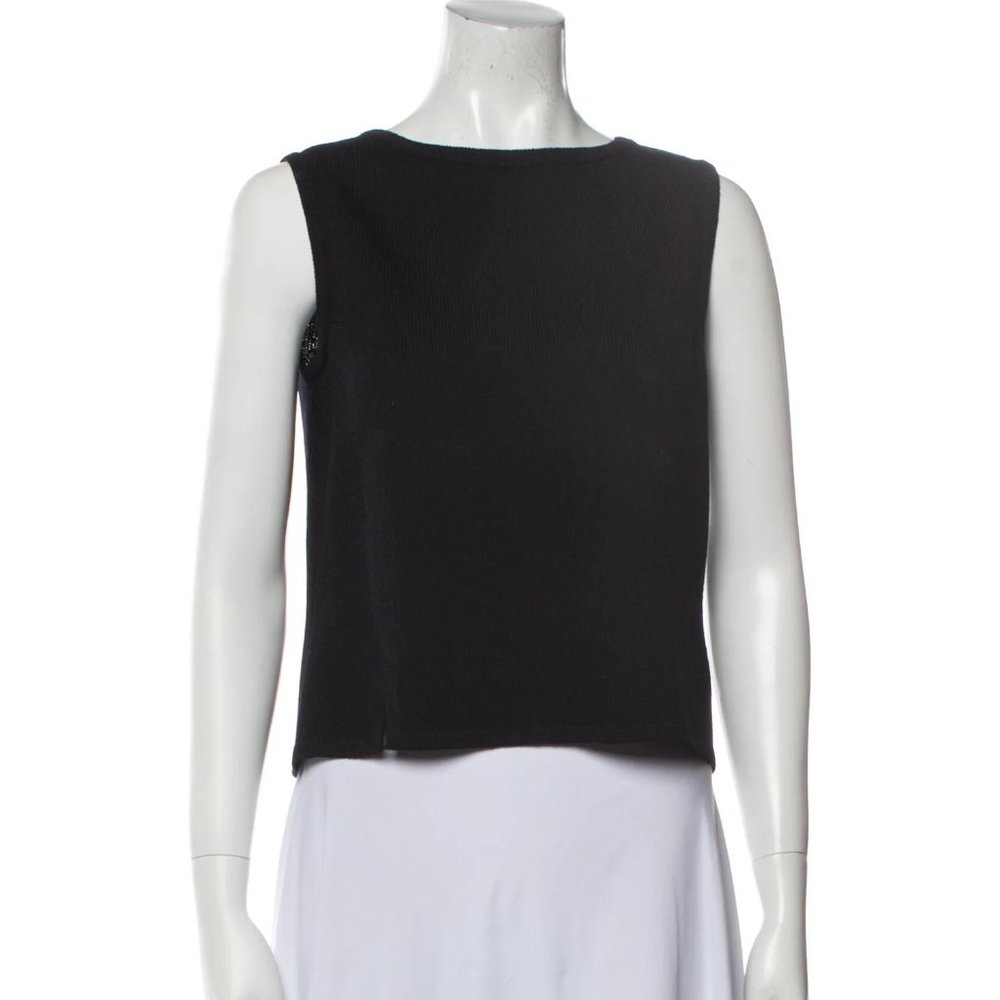 St. John Black Wool Sweater
